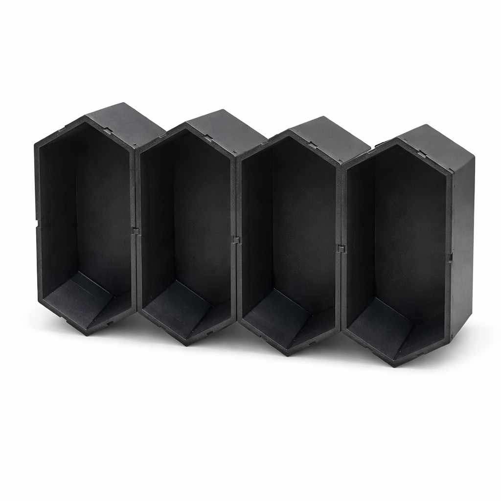 Modular Hexagon Display Rack – 4-Unit Stackable Set