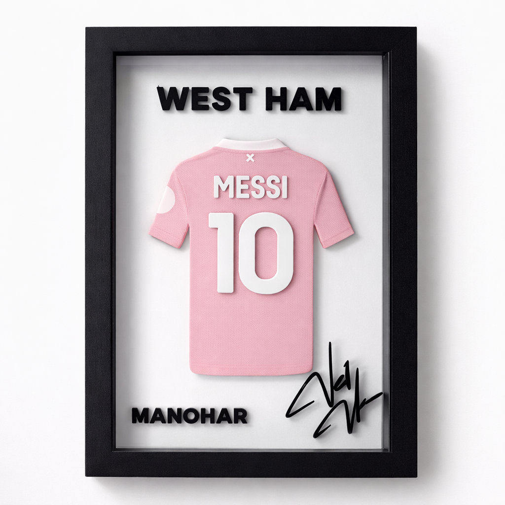 Custom Jersey Frame – 3D Printed Personalized Display Frame