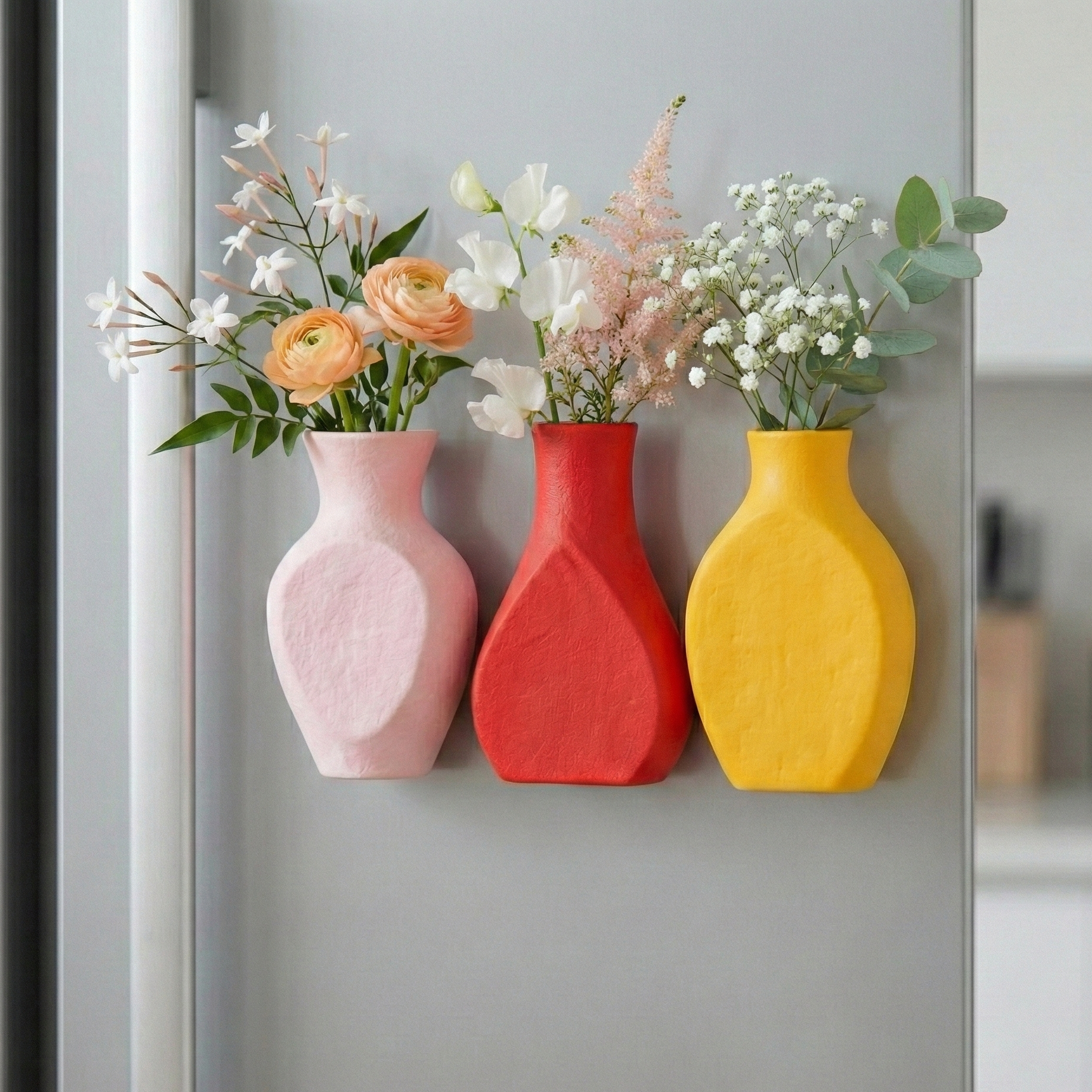 Pot Magnet – 3 Pots | Decorative Fridge Magnet Set