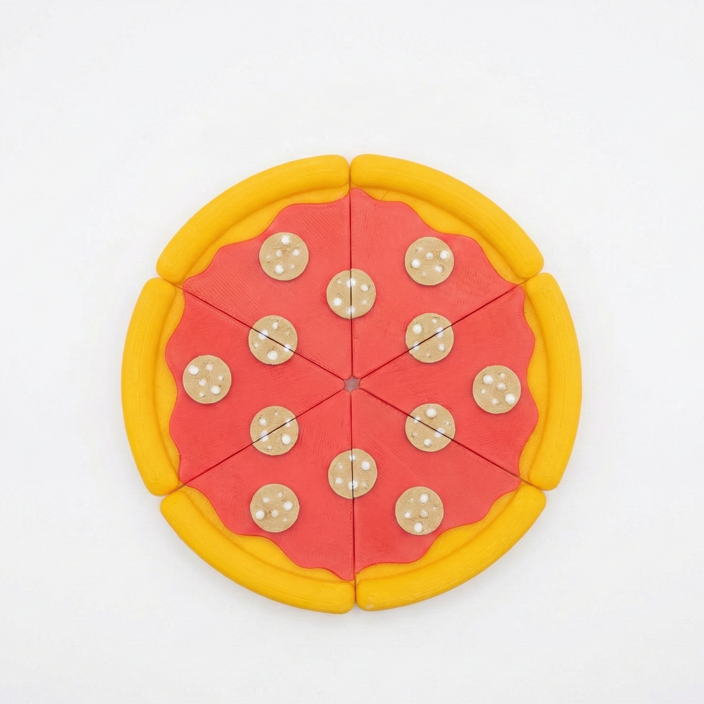 Pizza Fridge Magnet – Cute 3D Printed Kitchen Decor