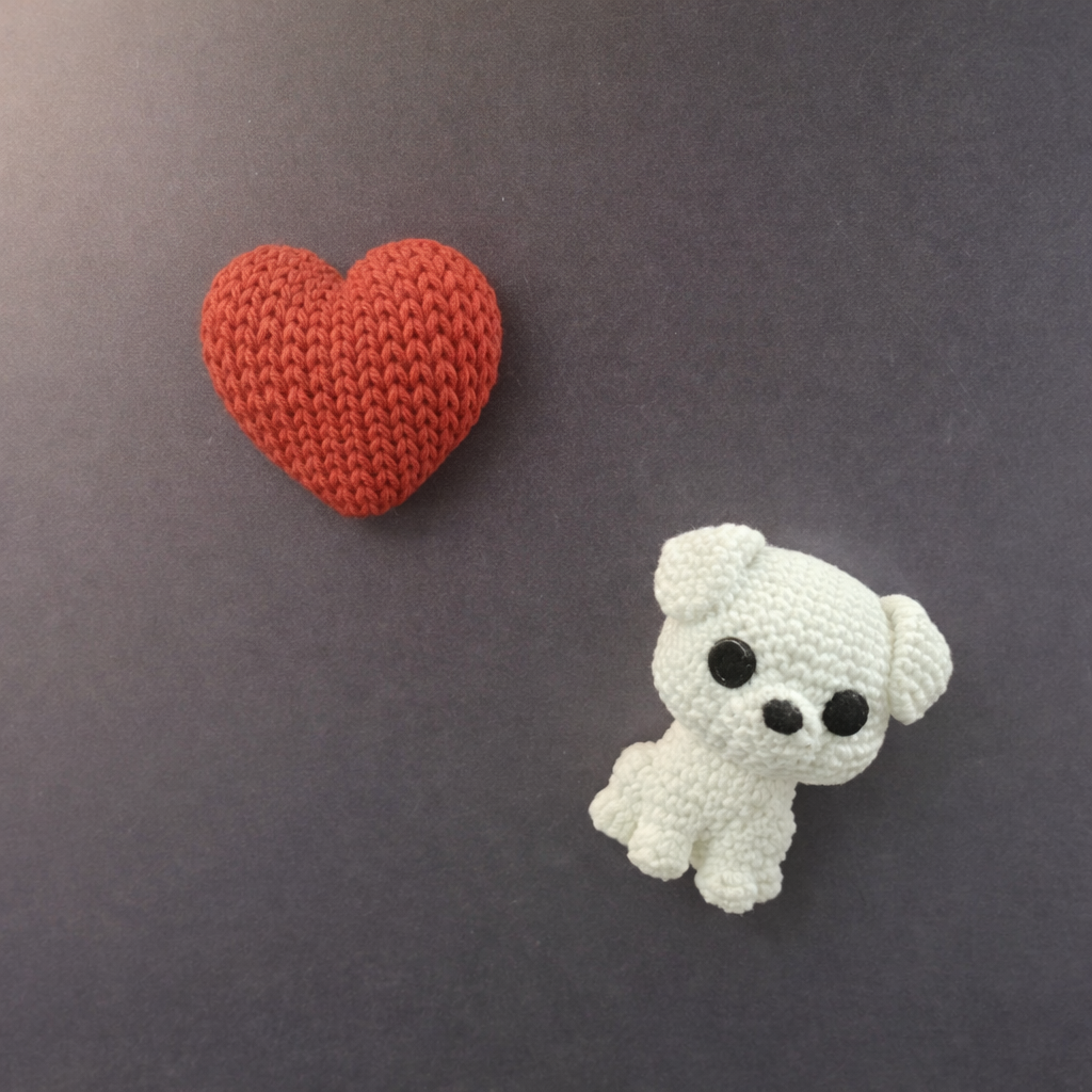 Teddy Heart Fridge Magnet – With Hearts | Cute Romantic Decor