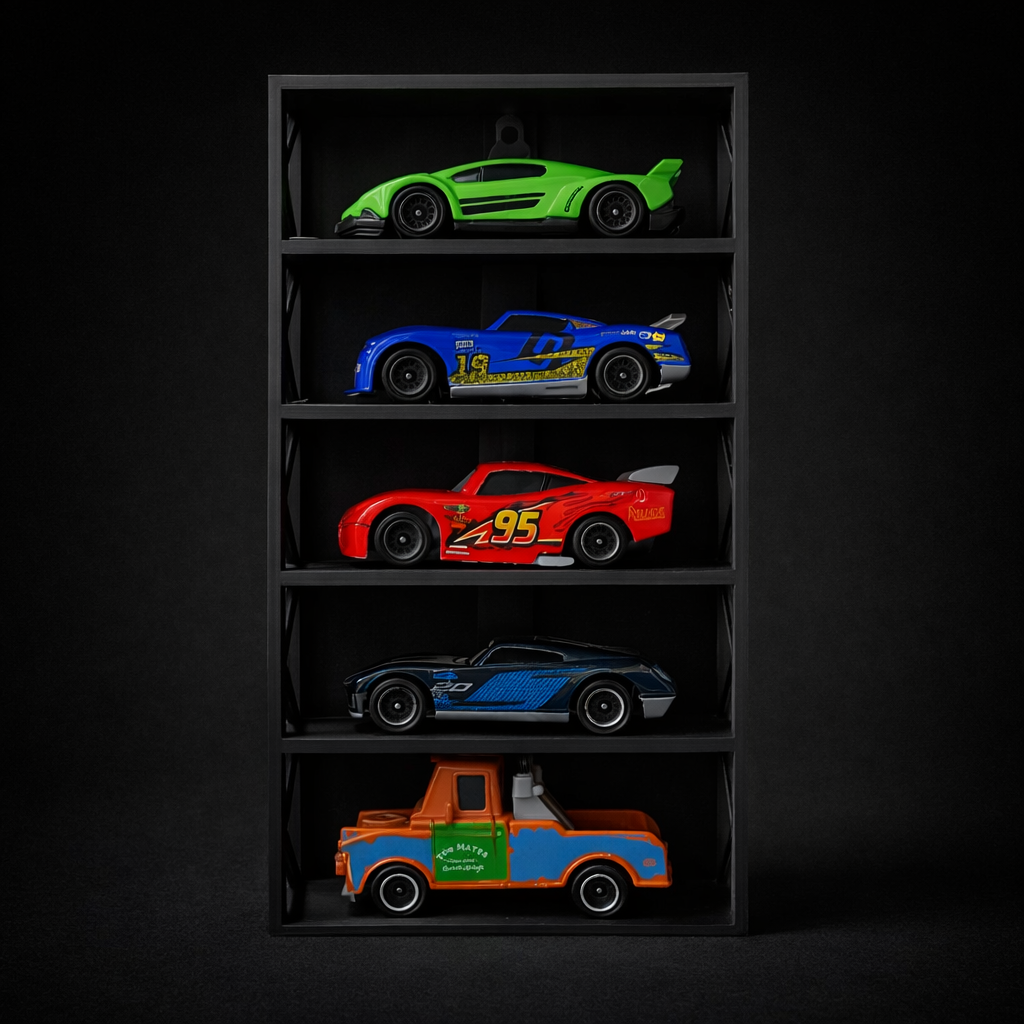 Vertical Toy Car Display Rack – 5 Slot